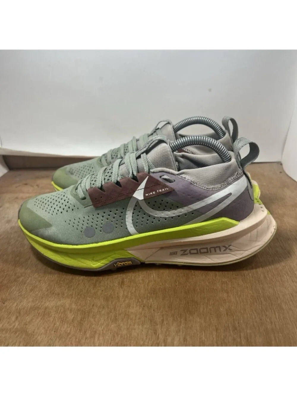 Nike ZoomX Zegama Trail 2 Women Size 8.5 Shoe Jade Horizon/Sail-Cyber FD5191-300